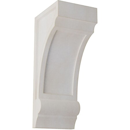 Ekena Millwork 4"W x 5"D x 10"H Diane Recessed Wood Vintage Decor Corbel, Chalk Dust White CORWD04X05X10DIWH